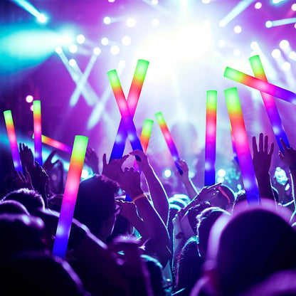 LED Glow Sticks Party Set – Foam Glow Sticks with 3 Light Modes, Glow Glasses, Headbands & Finger Lights for Rave, Wedding, Birthday, Concert, Halloween, Christmas & New Year Party Supplies, 11/36/52pcs