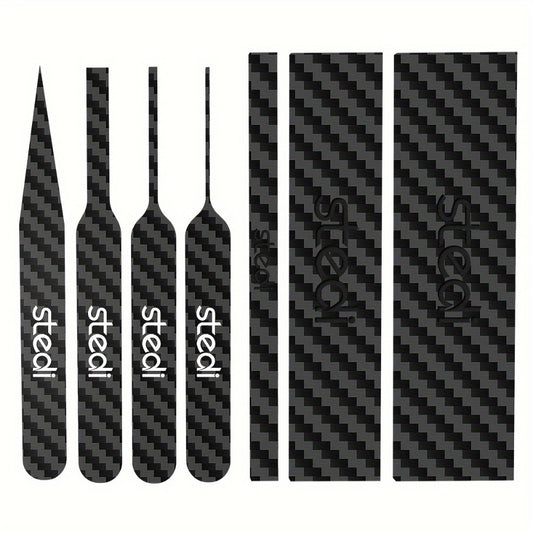 Carbon Fiber Sanding Sticks Set of 7, Hobby Model Sanding Tools with 4 Detail Polishing Boards, 3 Sizes 3"x0.6" 3"x0.4" 3"x0.2" for Scale Models Miniatures Gunpla