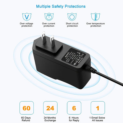 Universal 5V 2A Power Adapter 9-in-1 with 8 Tips - AC/DC 10W Power Supply Type-C Micro-USB Barrel Connectors for Router CCTV LED Strip TV Box