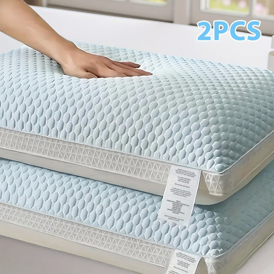Cooling Bed Pillows 2-Pack – Neck Support for Side, Back & Stomach Sleepers | Machine Washable | Soft Polyester Fill | Perfect for Bed, Sofa & Dorm