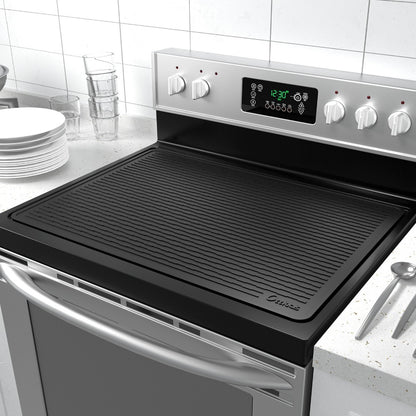 Silicone Stove Top Cover Mat 30x21in – Thick Anti-Slip Glass Cooktop Protector, Heat Resistant Electric Stove Cover, Kitchen Countertop Mat & Dish Drying Pad for Home & Restaurant