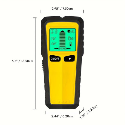 Wall Stud Finder 5-in-1 Electric Wood Metal AC Wire Detector with LCD Display Sound Alert 3-Depth Stud Scan for DIY Home Construction TV Mount Cabinet Install