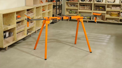 Miter Saw Stand with 78-1/8" Sliding Rail – 3-Step Quick Fold, 22LB Lightweight, 330LB Capacity, Universal Fit for DeWalt Makita Bosch & Most Miter Saw Brands