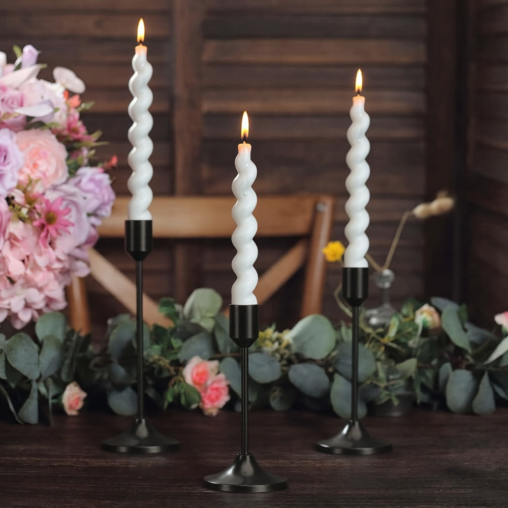 Metal Cone Candle Holders 30-Pack – Elegant Taper Candle Holder Set for Christmas, Halloween, Weddings & Parties – Polished Finish Tabletop Decor for Home, Hotel & Events