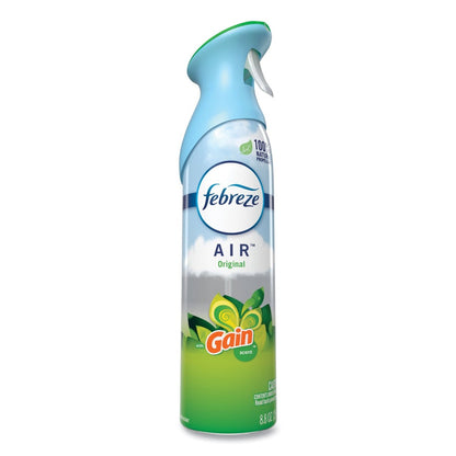 Febreze AIR Gain Original Air Freshener Spray 8.8oz 6-Pack Carton – Odor Eliminator, 100% Natural Propellant