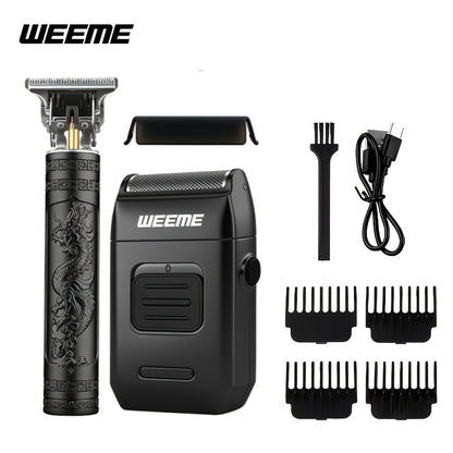 Men's Electric Hair Clipper Set USB Rechargeable with Nose Hair Trimmer & Shaver Wireless Professional Grooming Kit Father's Day Gift