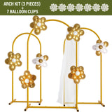 3-piece arched bracket set + 7 balloon clips (balloons not included)