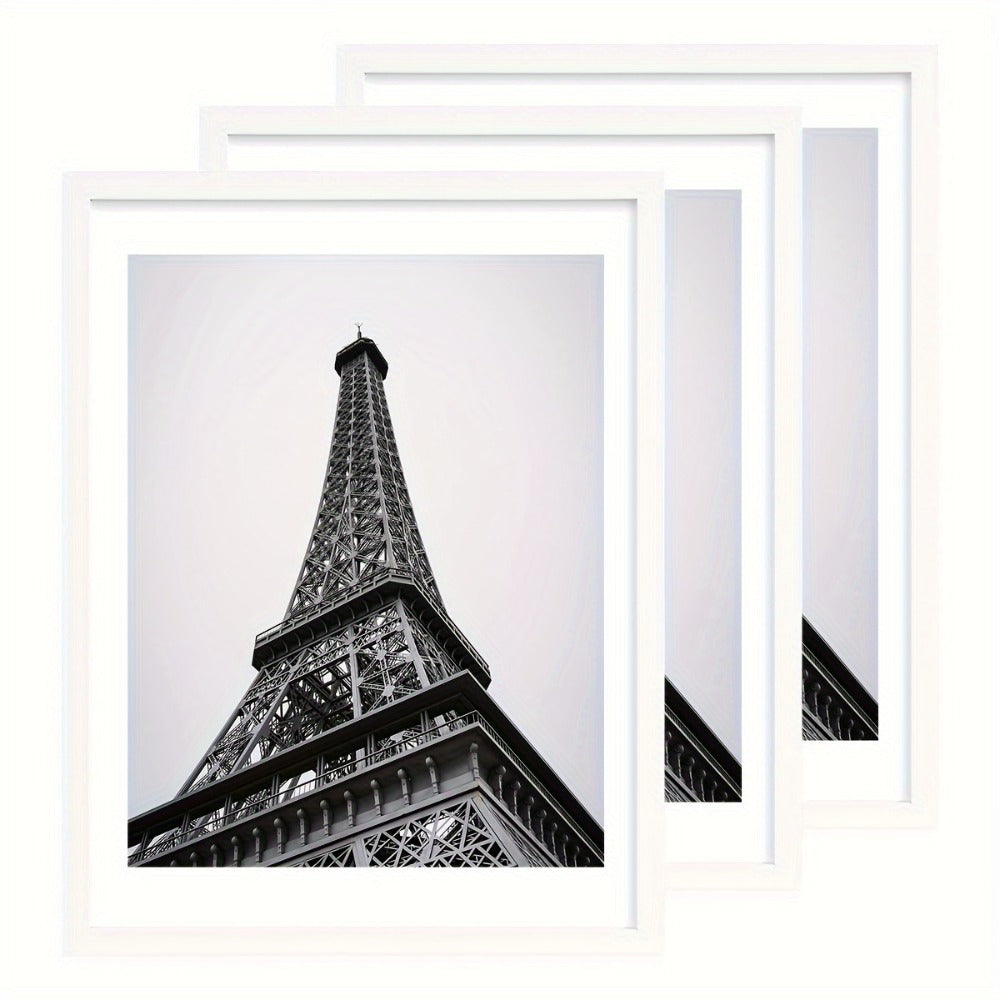 Wall Photo Frames Set of 3 – 12x16 Inch Picture Frames for Wall Display, Multiple Colors, Hallway & Living Room Decor, Gift-Ready