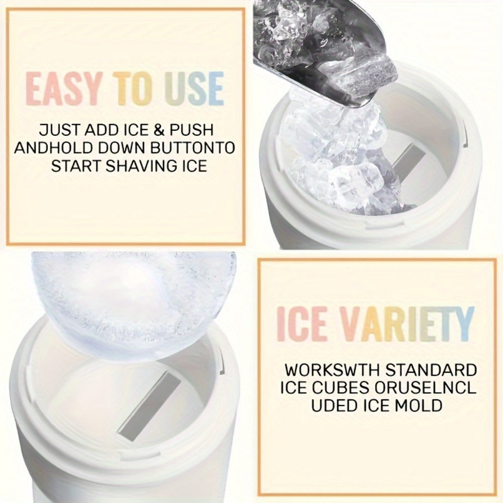 Manual Ice Shaver Machine – Hand-Powered Snow Cone Maker & Ice Crusher, BPA-Free, Portable for Home, Parties, Picnics & BBQs, Includes Ice Cube Trays, Easy to Use Shaved Ice Maker for Kids & Adults