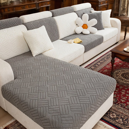 Sofa Cover Stretch Slipcover Universal Fit - Elastic Non-Slip Couch Cover Pet Friendly Machine Washable | Sofa Seat Cover Armrest Back Chaise Protector for Living Room Deep Gray Home Decor Furniture Cover