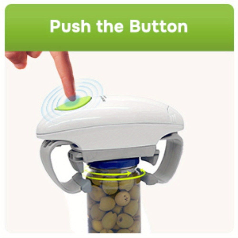 Electric Jar Opener & Bottle Opener – One-Touch Automatic Lid Opener for Arthritic Hands, Seniors & Weak Grip, Battery Operated, Heavy Duty