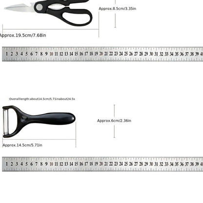 Kitchen Knife Set 6-Piece Professional Chef's Knife Set | High Carbon Stainless Steel Ultra-Sharp Blades | Non-Stick Ergonomic Wooden Handle | Chef Slicing Scraper Scissors | Home & Gift Box Set