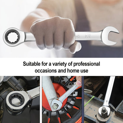 Combination Ratcheting Wrench Set 22pcs SAE & Metric, 1/4"-3/4" & 6-18mm Chrome Vanadium Steel, 72-Tooth Ratchet Wrenches with Oxford Bag, ANSI Standard for Car Repair & Home Appliance Maintenance