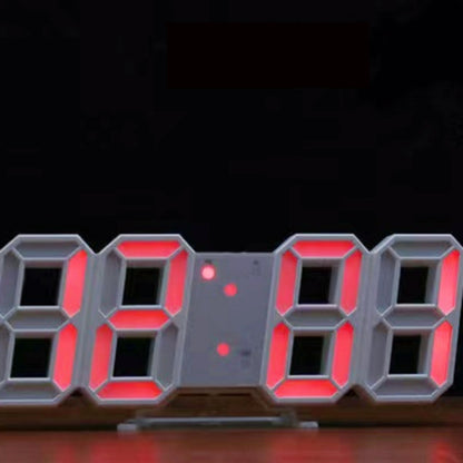 3D LED Digital Alarm Clock Colorful Night Light Home Decor Bedroom Desk Clock USB Powered