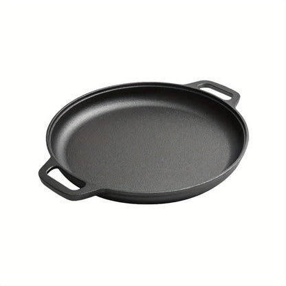 Pre-Seasoned Cast Iron Pan Set - Non-Stick Multifunctional Skillet for Pizza Home Kitchen Outdoor Cooking, Even Heating Compatible with All Stoves, 1/2/3 Piece Options
