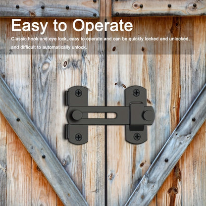 Stainless Steel Door Bolt Lock 180° Flip Latch – Set of 4 Heavy Duty Security Locks with 2 Keys for Garage Stable Bathroom Outdoor Gate Shed Fence Home Door