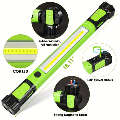 LED Work Light 2500LM Rechargeable Magnetic Underhood Inspection Light with 5200mAh Battery & Hooks – Cordless Portable Work Lamp for Mechanics, Car Garage, Workshop & Emergency Use
