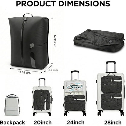 Vacuum Storage Bags with Electric Pump - Space Saving Travel Compression Bags for Luggage, Clothes & Bedding, Reusable Airtight Organizer