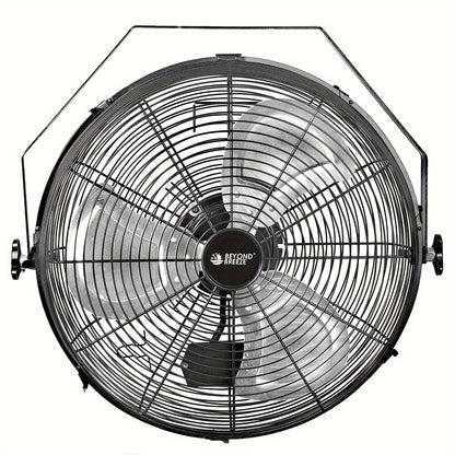 Wall Mounted Fan 18"/16" with 3 Speed Settings – Quiet Heavy Duty Electric Fan for Home, Garage & Industrial Use, Portable Shop Fan with Adjustable Tilt, Black or White