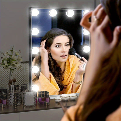 LED Vanity Mirror Light for Makeup – USB Powered 8-Bulb Mirror Lamp with 3 Color Temperatures, Adjustable Brightness & Spacing, Removable Design, Gift for Women Wife