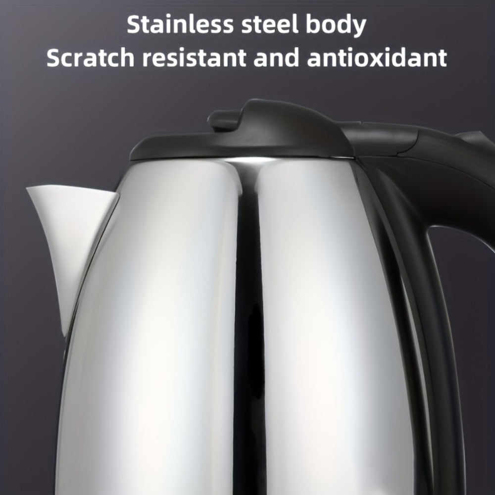 Electric Kettle Stainless Steel 2L Large Capacity 67.63oz with Auto Shut-Off, LED Indicator, BPA-Free Double Wall, Fast Boiling for Coffee & Tea – Black Hot Water Kettle for Home, Office & Dorm
