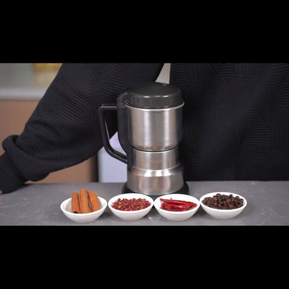 Coffee Bean Grinder 300W 8-Blade Stainless Steel 400g 14oz Large Capacity Up to 36 Cups 10-Second Fast Grinding Spice Grain Nut Dry Food Processor One-Touch Button