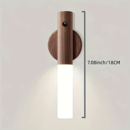 Motion Sensor Night Light Rechargeable 2-Pack - Wireless Magnetic LED Wall Light IPX4 Waterproof, USB Charging, Human Body Sensor for Bedroom, Kitchen, Bathroom, Hallway, Anti-Fall Safety Lighting