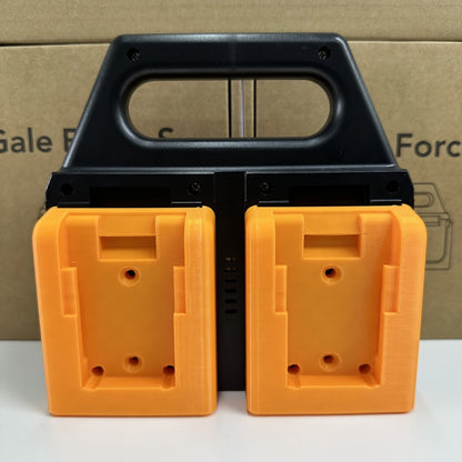 DeWalt 18V 20V Battery Storage Rack – 4-Port Portable Holder with Mounting Frames, Upgradeable Tool Hanger Organizer, Modular & Individually Assembled Battery Mount for Workshop & Jobsite