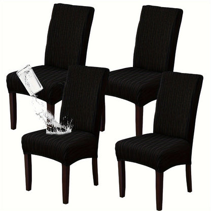 Dining Chair Covers Stretch Slipcovers Set of 4 or 6, Stain Resistant Removable Washable Chair Protector for Home Kitchen Restaurant Wedding, Spandex Jacquard Fabric, 7 Colors Available