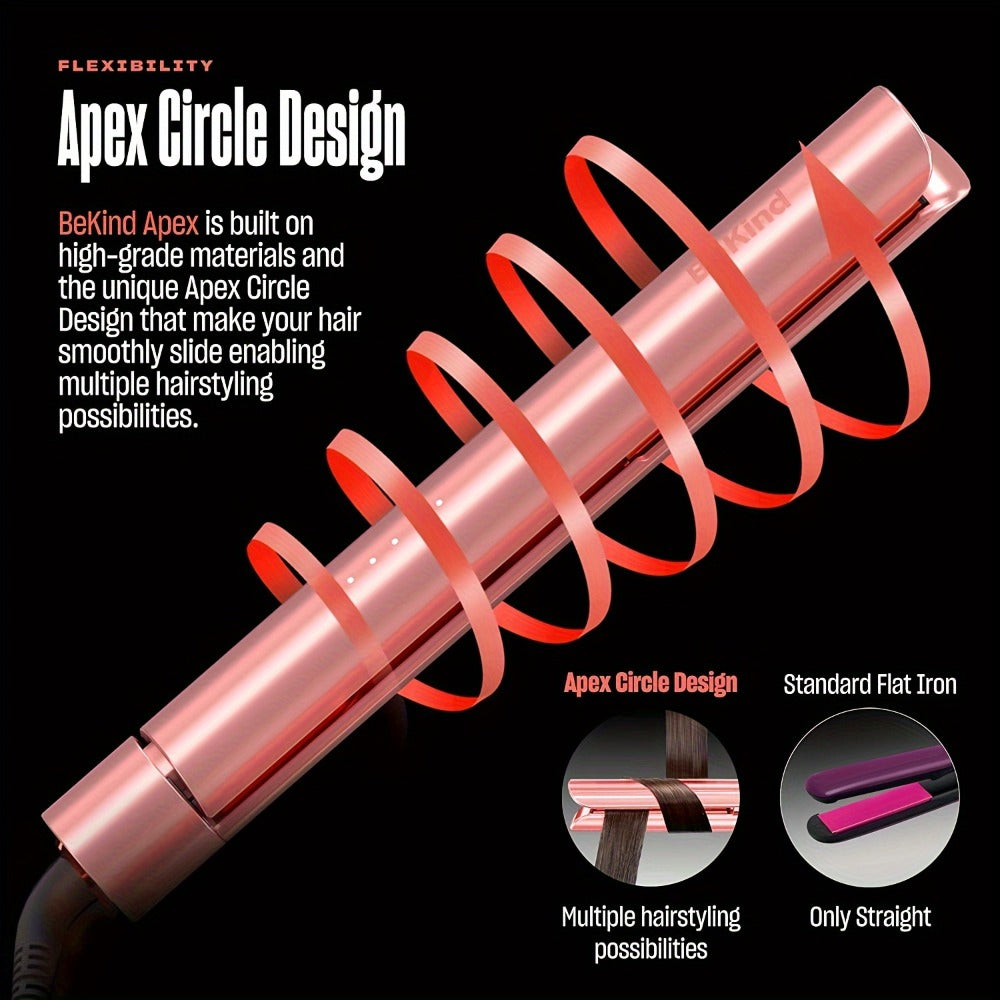 Hair Straightener Flat Iron 2-in-1 Curling Iron | 460°F Professional Ceramic Plates | 15s Fast Heating | Temp Memory | UltraSmooth Anti-Frizz | Gift Set for Women Girls