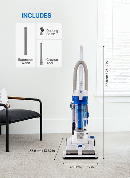 Bagless Upright Vacuum Cleaner Vacmaster UC0101 Strong Suction 20ft Cord 13-Inch Cleaning Path for Carpet Hard Floor Pet Hair Portable Home Floor Cleaner