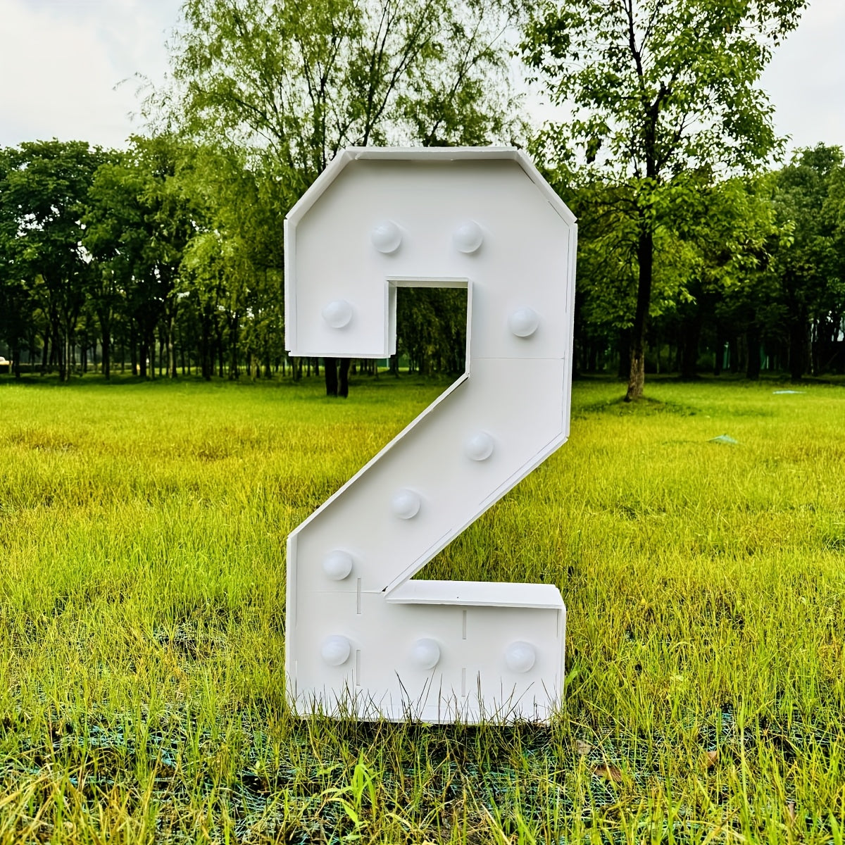 3ft Glowing Number Sign – Warm White LED 3D KT Board 36 Inch Freestanding Party Decoration for Birthday Anniversary Wedding