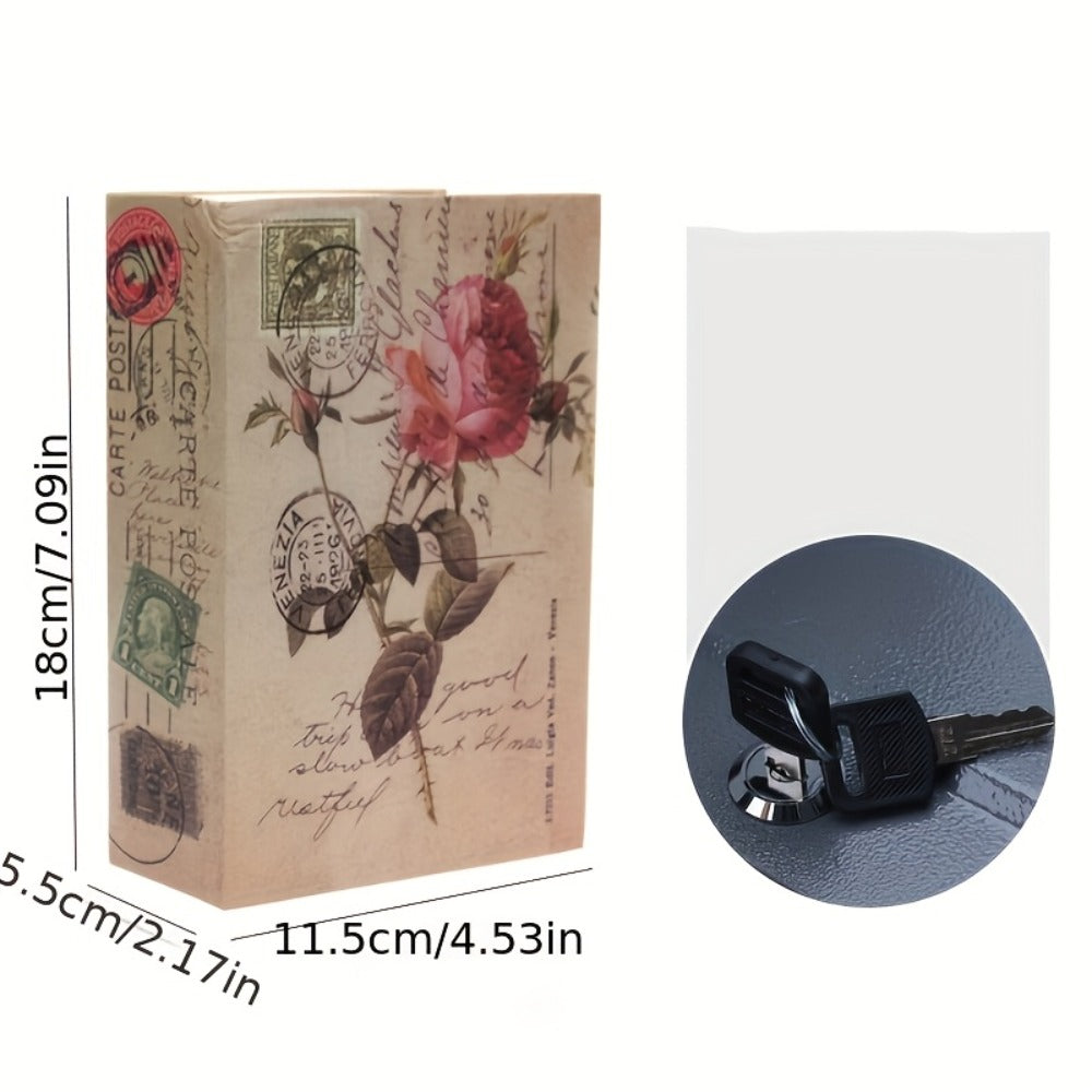 Hidden Book Safe Storage Box with Key Lock – Diversion Book Piggy Bank for Money Jewelry Secret Valuables Home Decor