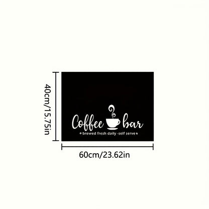 Coffee Bar Mat & Dish Drying Mat – Bohemian Absorbent Kitchen Counter Mat for Coffee Machine, Espresso Station & Countertop