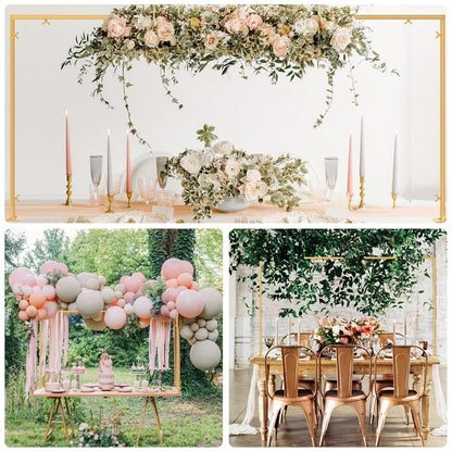 Metal Table Arch Stand Adjustable 6.8ft with Clamps | Black Flower Arch Bracket for Wedding Centerpiece Birthday Christmas Halloween Thanksgiving Easter Hanukkah Party Table Decorations