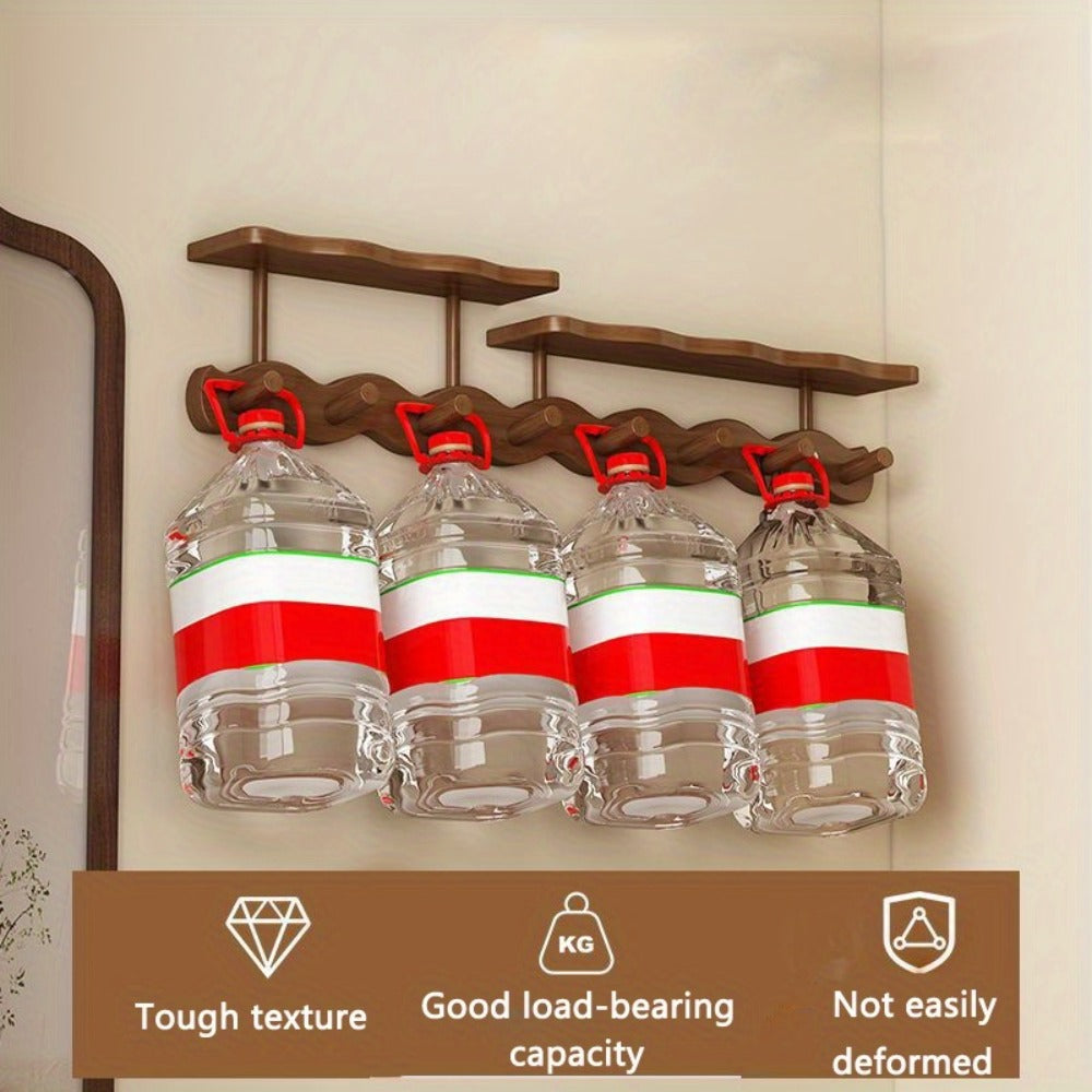 Wall Mounted Coat Rack Wooden Hook Rail with 4 or 8 Hooks Entryway Organizer for Coats Hats Bags Keys Decorative Wood Wall Hook Strip