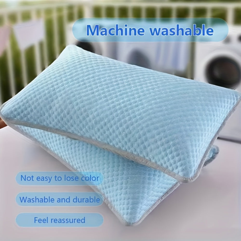 Cooling Pillow Cases 2-Pack 3D Ice Bean Texture – Soft Polyester Pillowcases for Summer | Machine Washable | Cool Sleep Bedroom Pillow Covers | 18.9" x 29.13" | No Insert