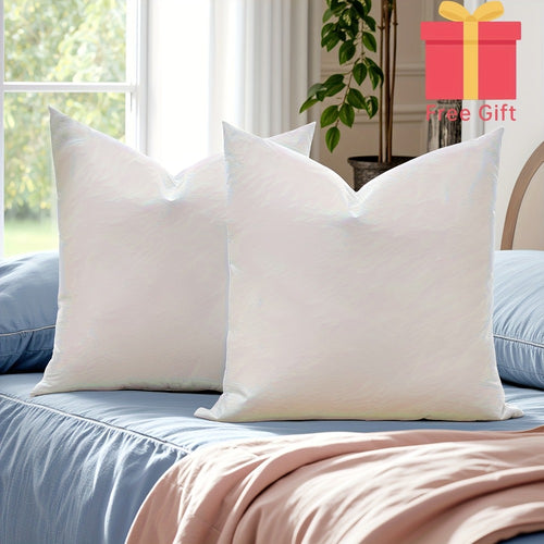 Pillow Inserts Square Indoor Outdoor Decorative Cushion Filling - Woven Fabric 200g+ Stuffing for Throw Pillows Couch Sofa Patio, White, Pack of 2 or 4, Multiple Sizes 12x20 16x16 18x18 20x20 22x22
