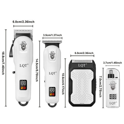 Electric Hair Clipper Set for Men - Professional Cordless Hair Trimmer Kit with Hairdressing Tools, Portable Shaver, Home Barber Set, Gift for Him