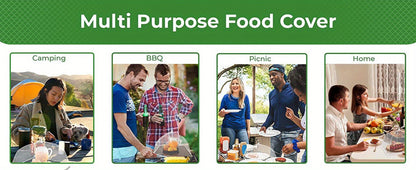 Pop-Up Mesh Food Covers for Outdoor Use - Large Collapsible Tent Covers for Picnic, BBQ, Buffet & Gatherings (3pcs / 9pcs)