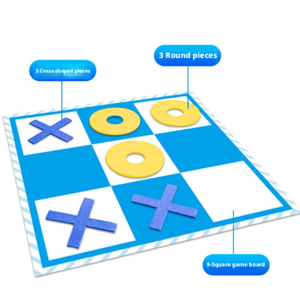Large Outdoor Chess Board Game Set – Giant Checkerboard with Chess Pieces & Storage Bag, Multiplayer Team Game for Indoor Outdoor Camping, Family Backyard Fun, Holiday Party Game, Red & Blue