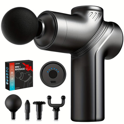 Massage Gun Deep Tissue Percussion Massager – Portable Handheld Electric Body Massager with 4/8 Heads & 6 Speed Settings for Muscle Relaxation & Post-Workout Recovery