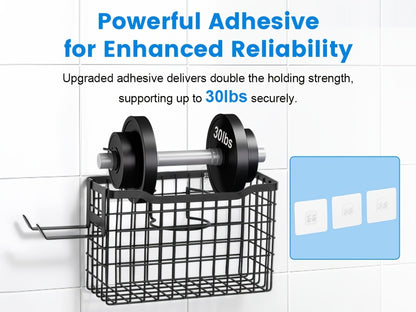 Hair Tool Organizer Wall Mounted Holder for Hair Dryer Curling Iron Straightener 3 Adjustable Heights Bathroom Storage