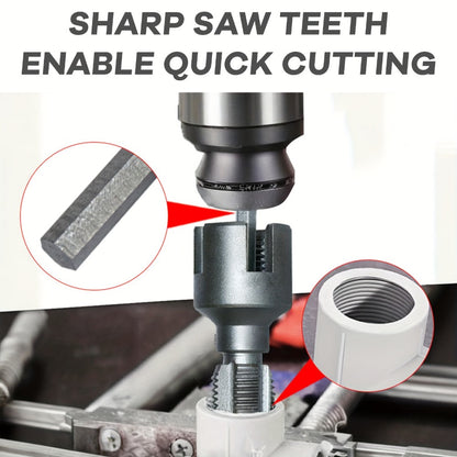 Pipe Thread Cutting Tool – High-Speed Steel Electric Drill Compatible PVC & Steel Pipe Threader, Inside & Outside Threading for 1/2" & 3/4" Pipes, Professional Plumbing & DIY Kit