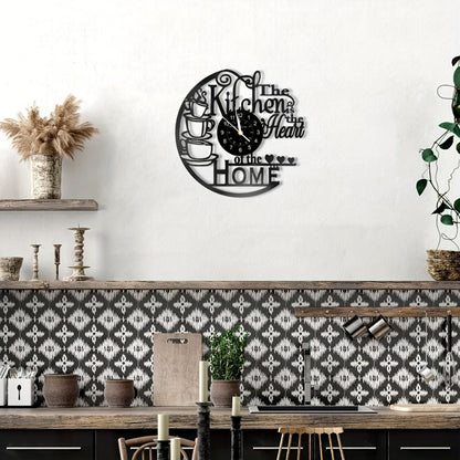Coffee Vinyl Record Wall Clock Silent, Decorative Coffee Cup Design Clock for Kitchen Living Room Bedroom, Unique Home Decor Gift for Coffee Lovers Christmas Birthday