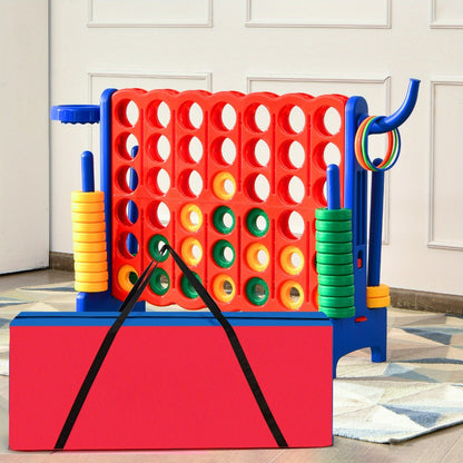 Jumbo 4 in a Row Game Storage Bag Carrying Bag for Giant Connect 4 Game Set Oxford Cloth Shoulder Strap Large Capacity Fits 33x13x29 Game Set Blue Red