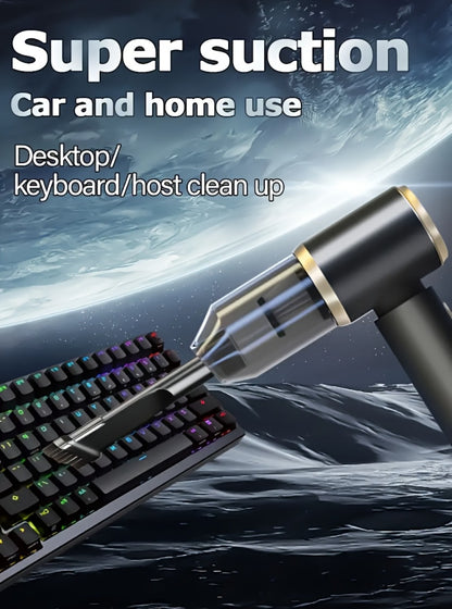 Cordless Handheld Vacuum Cleaner 18000PA Strong Suction - 2-in-1 Air Duster & Vacuum, 120W High Power, Multi-Nozzle Portable Car Vacuum for Car Interior, Home, Pet Hair, Office Desk Cleaning