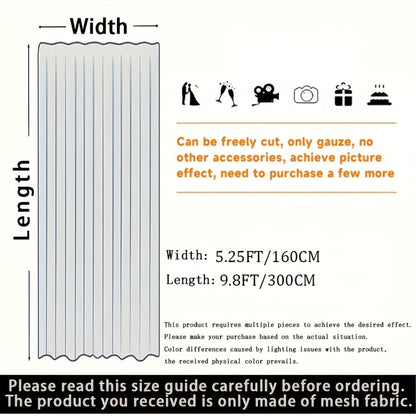 White Pearl Sheer Tulle Fabric Roll 160x300cm – Elegant Organza Mesh for Wedding Backdrop Table Skirt Window Drape Party Decoration Bridal Shower Baby Shower Festive Event Decor