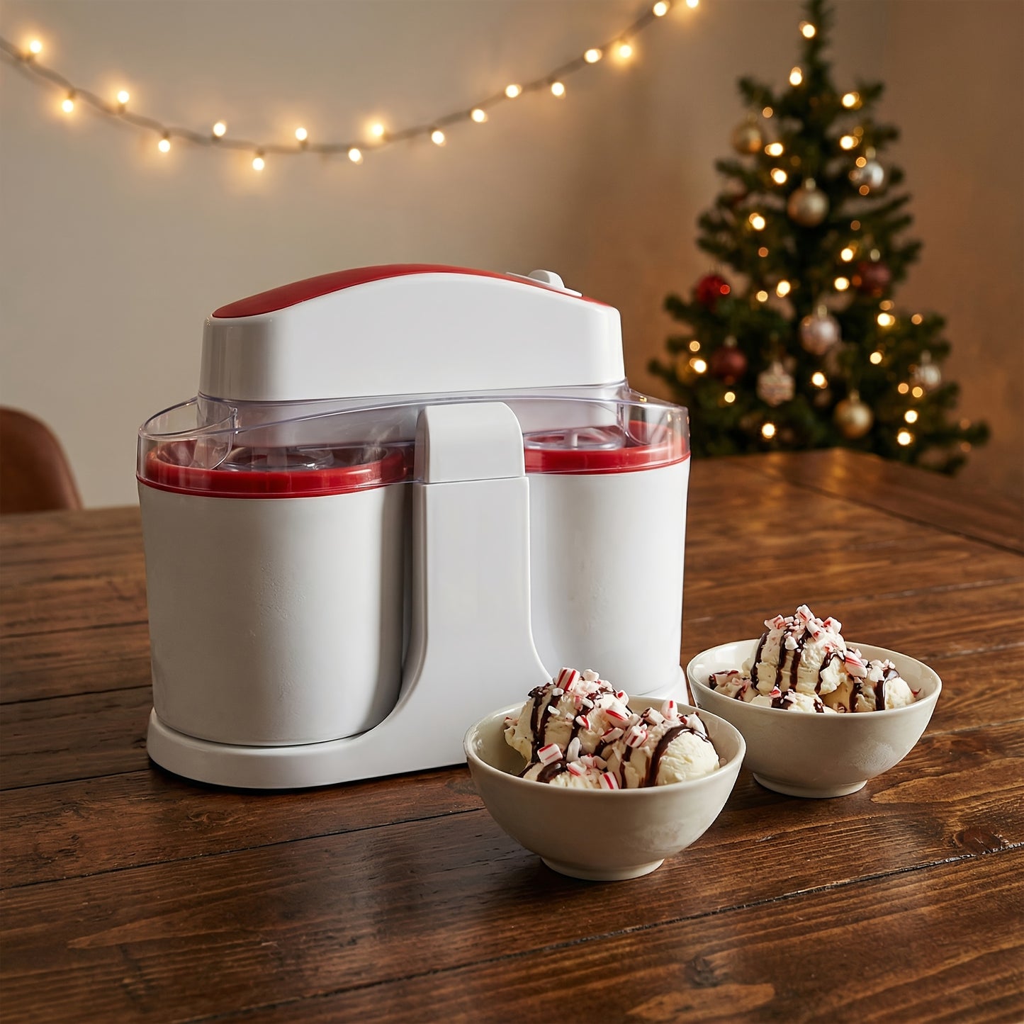 Ice Cream Maker 1 Quart Homemade Ice Cream Machine for Soft Serve Frozen Yogurt Smoothies Gelato Easy Clean Separate Bowl Design Compact Electric Dessert Maker