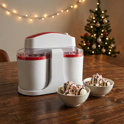 Ice Cream Maker 1 Quart Homemade Ice Cream Machine for Soft Serve Frozen Yogurt Smoothies Gelato Easy Clean Separate Bowl Design Compact Electric Dessert Maker